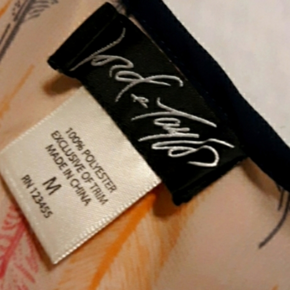 ☆Like New☆LORD & TAYLOR☆Juniors Neon Sheer Feather Print Tank☆So Pretty☆Medium - Picture 4 of 12